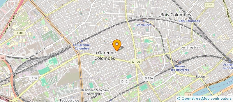 localisation de l'entreprise DF IMPRIMERIE à LA GARENNE-COLOMBES