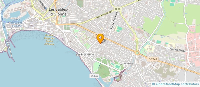 localisation de l'entreprise DF INVEST à LES SABLES D'OLONNE