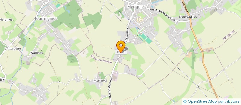 localisation de l'entreprise DF INVEST  MERIGNIES