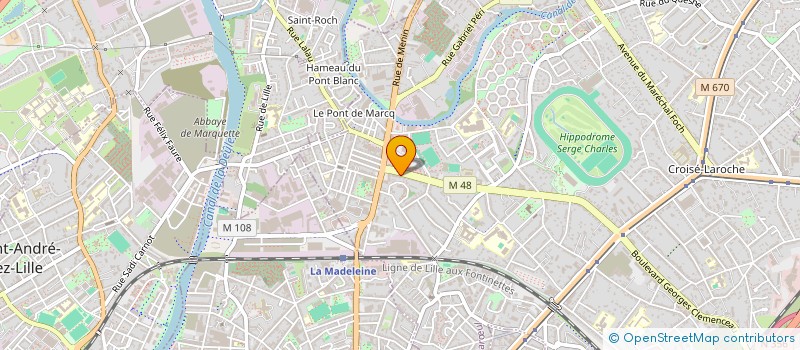 localisation de l'entreprise DF OPTIQUE à MARCQ-EN-BARŒUL