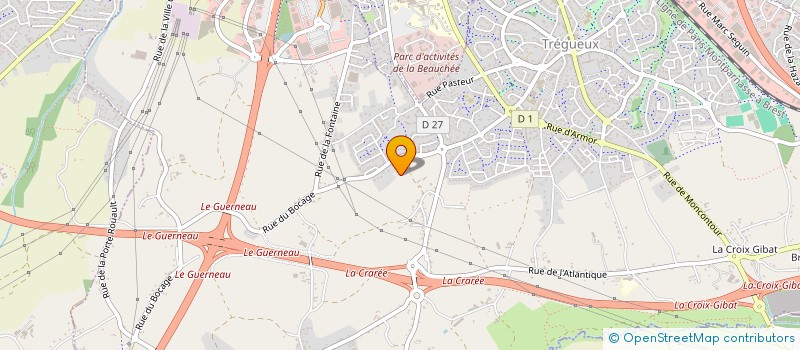 localisation de l'entreprise DF OUVERTURES  TREGUEUX