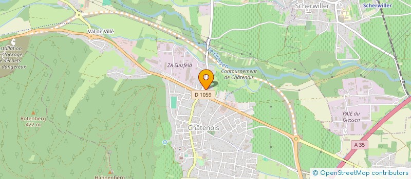 localisation de l'entreprise DF TERRASSEMENT  CHATENOIS