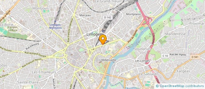 localisation de l'entreprise DFENSE à LIMOGES