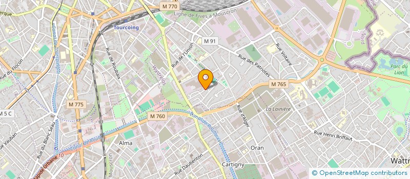 localisation de l'entreprise DFN CONSTRUCTION  WATTRELOS