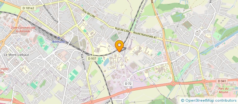 localisation de l'entreprise DFT FORMATION à BETHUNE