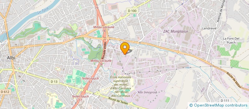 localisation de l'entreprise DG à ALBI