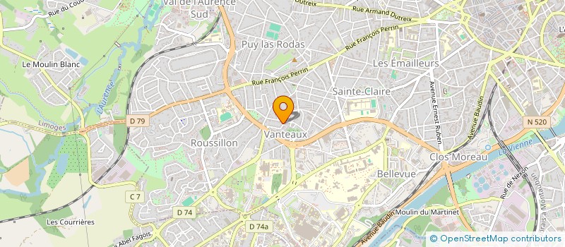 localisation de l'entreprise DG BATIMENT à LIMOGES
