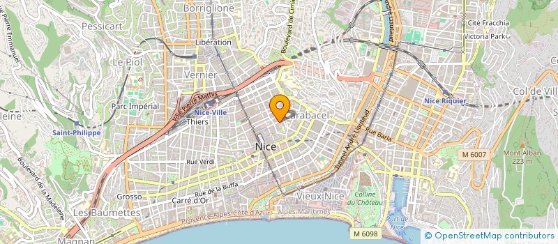 localisation de l'entreprise DG COM à NICE