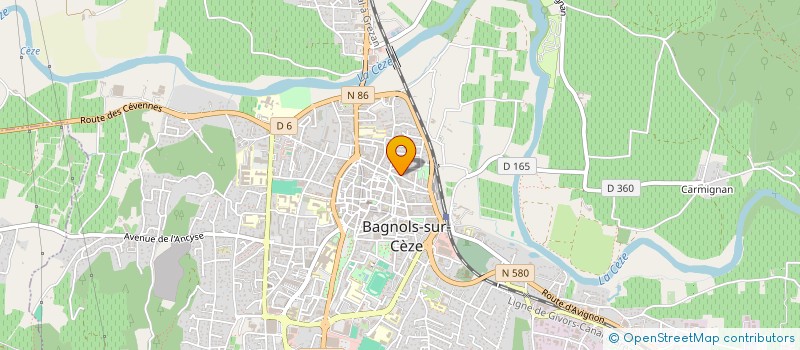 localisation de l'entreprise DG COMMUNICATION  BAGNOLS-SUR-CEZE