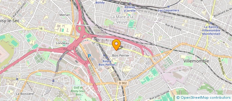 localisation de l'entreprise DG CONSTRUCT à ROSNY-SOUS-BOIS