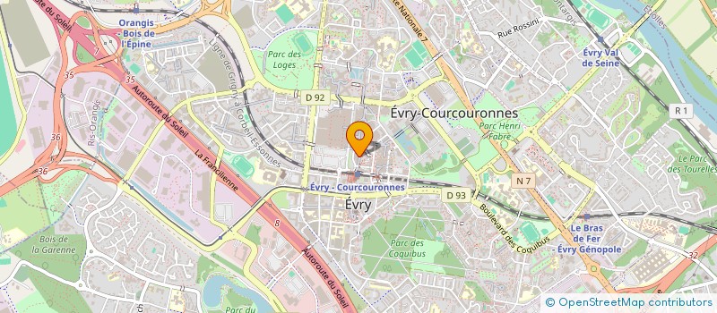 localisation de l'entreprise DG COSMETICS à EVRY-COURCOURONNES