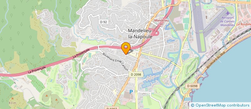 localisation de l'entreprise DG CUISINES à MANDELIEU LA NAPOULE