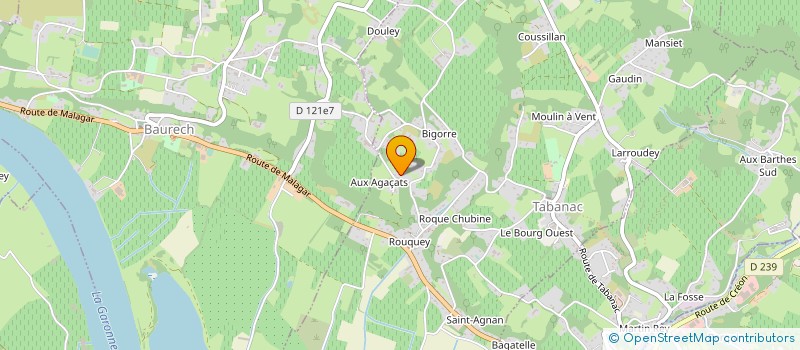 localisation de l'entreprise DG DAUREAU  TABANAC