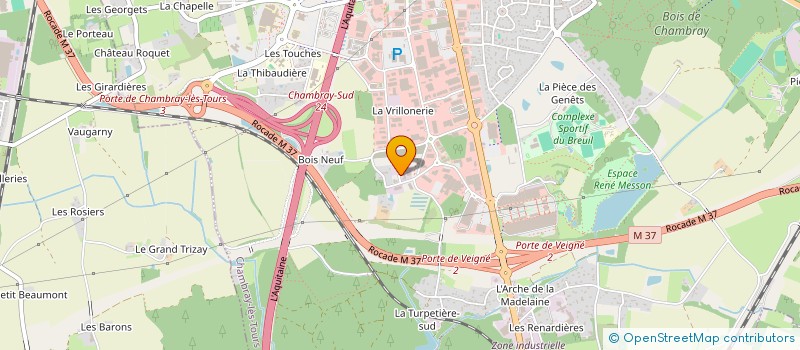 localisation de l'entreprise DG & EG CREATION à CHAMBRAY-LES-TOURS