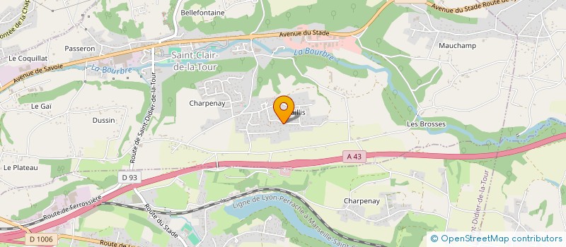 localisation de l'entreprise DG ENTREPRISE  SAINT-CLAIR-DE-LA-TOUR