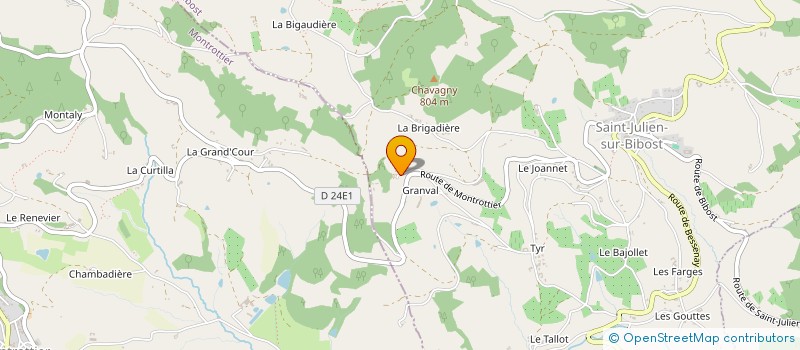 localisation de l'entreprise DG GIROUD à SAINT-JULIEN-SUR-BIBOST