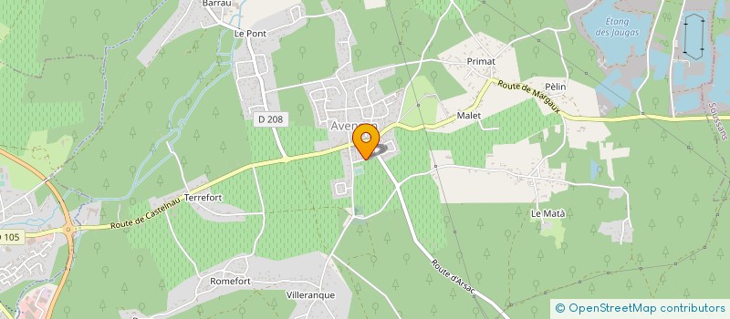 localisation de l'entreprise DG MENUISERIES à AVENSAN