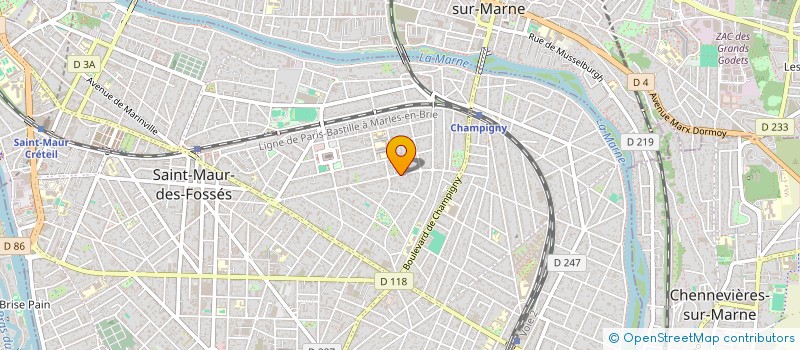 localisation de l'entreprise DG. MJC à SAINT-MAUR-DES-FOSSES