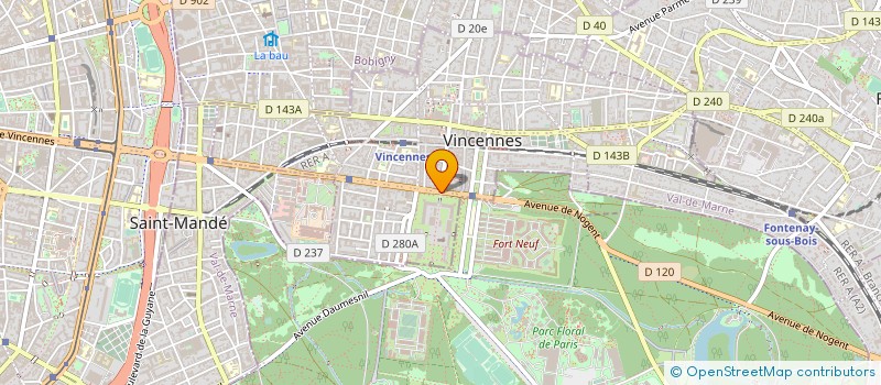 localisation de l'entreprise DG OPTIQUE à VINCENNES