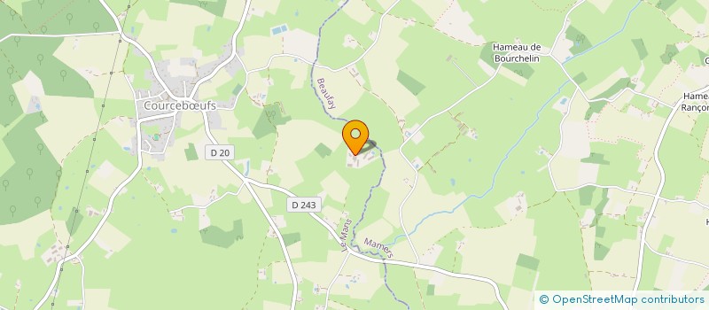 localisation de l'entreprise DG PNEUS  COURCEBOEUFS