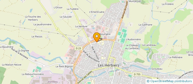 localisation de l'entreprise DGE ETUDES ET REALISATIONS à LES HERBIERS