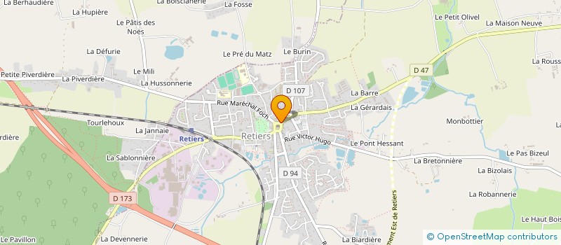 localisation de l'entreprise DGH IMMOBILIER  RETIERS