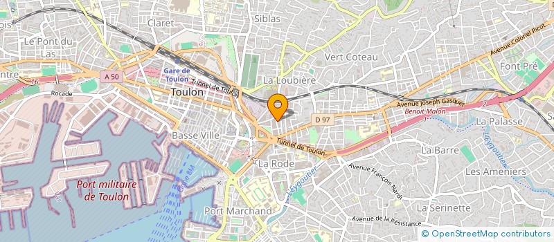 localisation de l'entreprise DH COMMUNICATION à TOULON