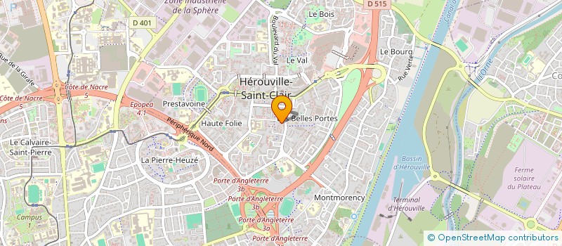 localisation de l'entreprise DH CONSTRUCTION à HEROUVILLE SAINT CLAIR