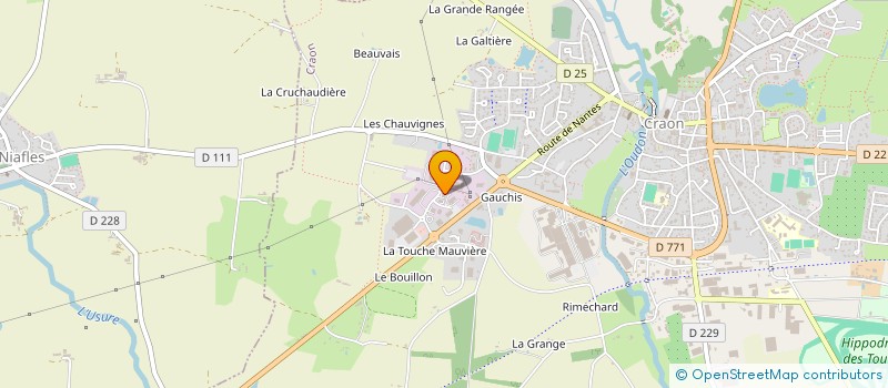 localisation de l'entreprise DH FINANCES  CRAON