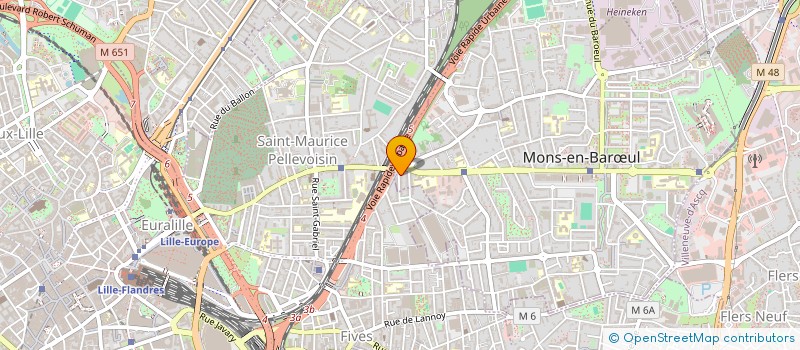 localisation de l'entreprise DH FINANCES à MONS-EN-BARŒUL