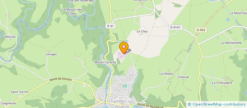 localisation de l'entreprise DH HOLDING  CHAMBON-SUR-VOUEIZE