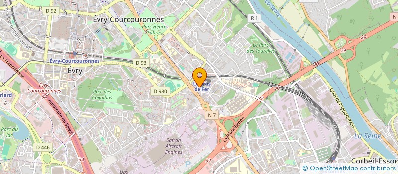 localisation de l'entreprise DHARVIN à EVRY-COURCOURONNES