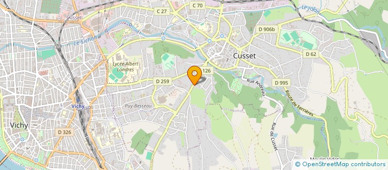 localisation de l'entreprise DHAUTO à CUSSET