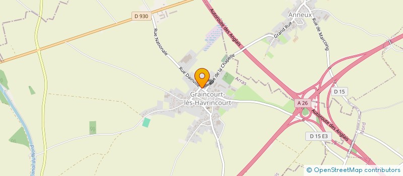 localisation de l'entreprise DHC à GRAINCOURT-LES-HAVRINCOURT