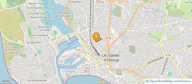 localisation de l'entreprise DHCO  LES SABLES D'OLONNE