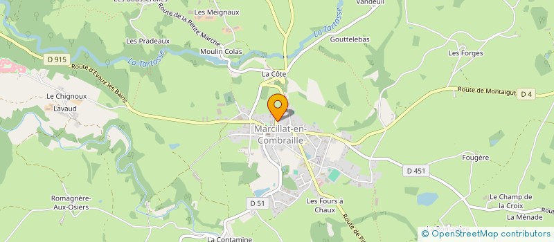 localisation de l'entreprise DHELIN IMMOBILIER  MARCILLAT-EN-COMBRAILLE