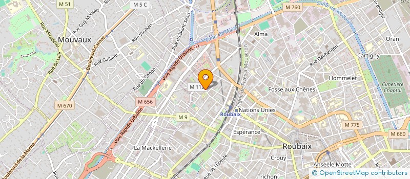 localisation de l'entreprise DHF BTP  ROUBAIX