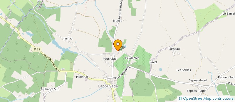 localisation de l'entreprise DHF IMMO  LAPOUYADE