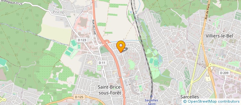 localisation de l'entreprise DHH COURSES à SAINT-BRICE-SOUS-FORET