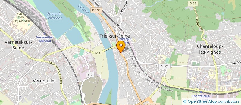 localisation de l'entreprise DHM AUTOS  TRIEL-SUR-SEINE