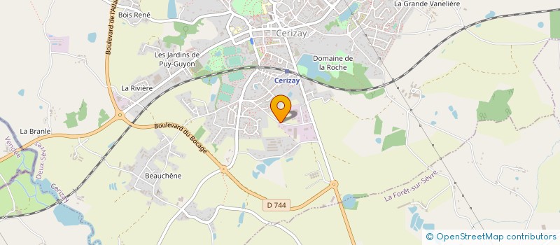 localisation de l'entreprise DHM PRESTATION à CERIZAY
