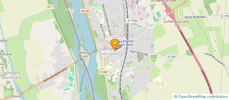 localisation de l'entreprise DHOMPS OPTIQUE à LA CHARITE-SUR-LOIRE