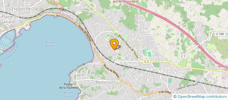 localisation de l'entreprise DHONT-SANARY à SANARY-SUR-MER
