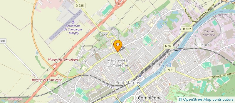 localisation de l'entreprise DHOURY ET LEGRAND à MARGNY-LES-COMPIEGNE