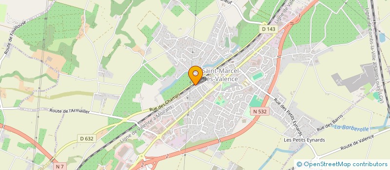 localisation de l'entreprise DHRAIA ETANCHEITE à SAINT-MARCEL-LES-VALENCE