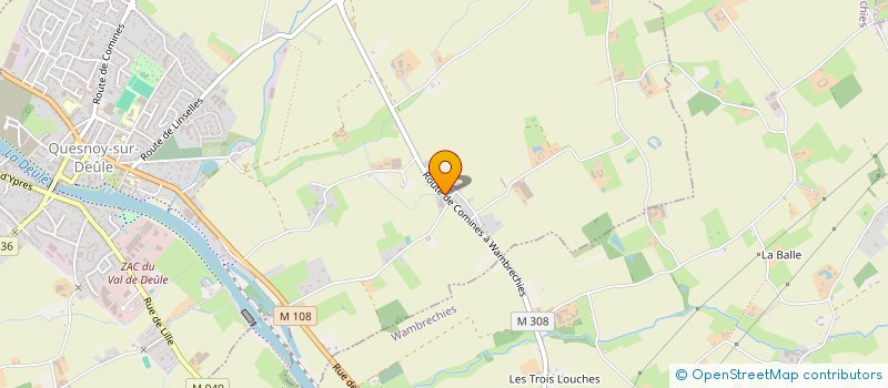 localisation de l'entreprise DHS MENUISERIE à QUESNOY SUR DEULE