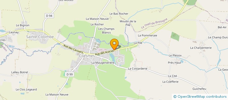 localisation de l'entreprise DHT  COESMES