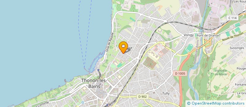 localisation de l'entreprise DHT PLOMBERIE à THONON-LES-BAINS