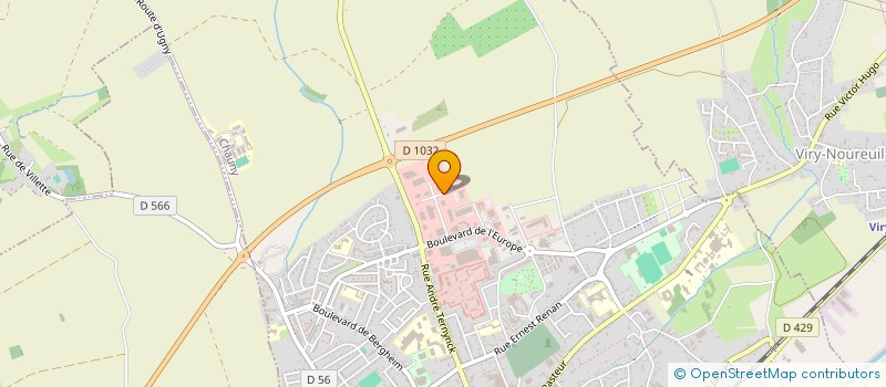 localisation de l'entreprise DHUEZ PUBLICITE à CHAUNY