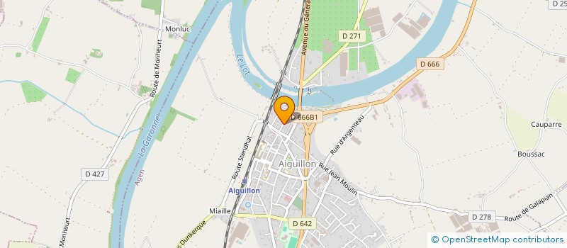 localisation de l'entreprise DHW à AIGUILLON